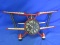 Vintage Wall-Clock – Cast metal – Painted – Red Bi-Plane – Sexton 1974 – Battery Op.