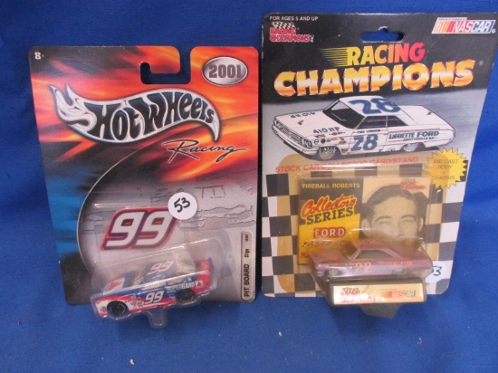 2 1:64 Scale Race Cars in Packaging