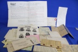 Paper Ephemera Lot – 1930's/40's Small Game Licenses, 1910 Homestead Certificate,