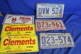 Lot of 7 Minnesota License Plates – 6 Dealer Plates, 1 Framed 1980's Plate – As shown
