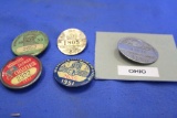 Vintage Chauffeur Pins – 1941, 1951, 1952, 1953 – Minnesota & Ohio – As shown