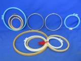 10 Assorted Embroidery Hoops – All Good condition – Used – Appx 10” -4” Diameters