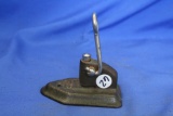 Single Hole Punch Tool- Cast Iron Base 4”L x 2 1/2” W – Marked “Wilson Jones 115”