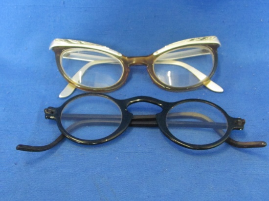 Shuron Cat Eye Eyeglasses 5 ½ USA & Bakelite Eyeglasses