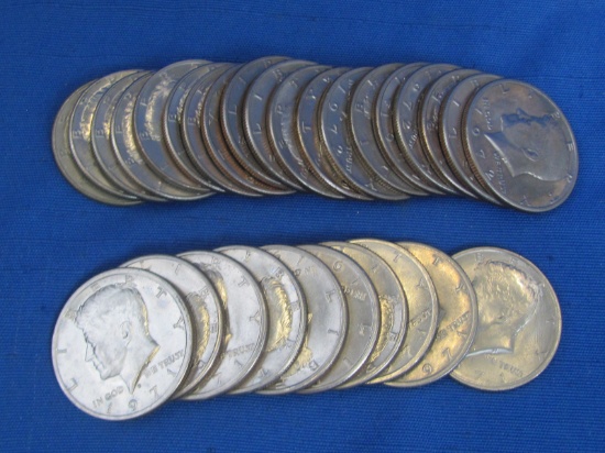 Lot of 29 Kennedy Half Dollars – 1971-1985 – 4 Bicentennial