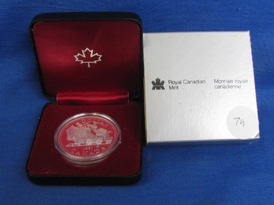 1981 Canadian $1 Trans-Canada Railway Centennial Proof Silver Dollar Coin – 50% Silver