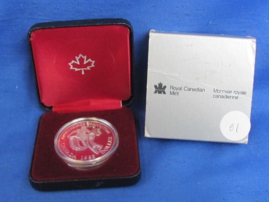 1983 Canadian $1 World University Games in Edmonton Proof Silver Dollar Coin – 50% Silver