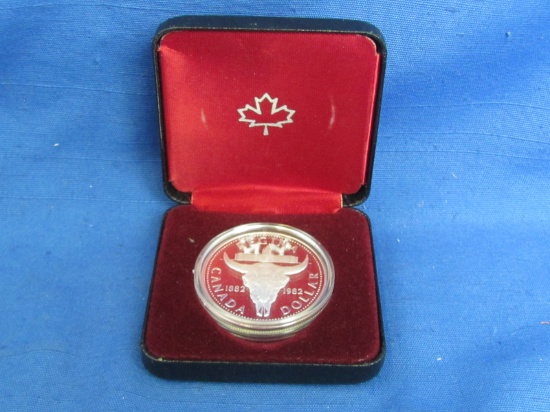 1982 Canadian $1 Regina Centennial Proof Silver Dollar Coin – 50% Silver