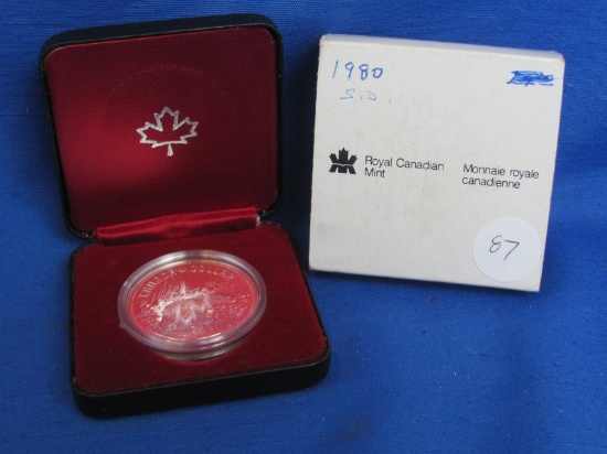 1980 Canadian $1 Arctic Territories Centennial  Silver Dollar Coin – 50% Silver