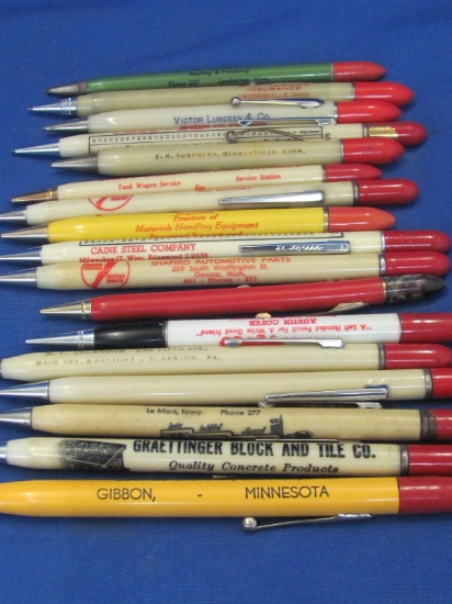 17 Vintage Advertising Mechanical Pencils