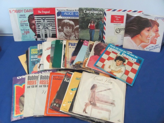 45 RPM Records With Pictures Sleeves