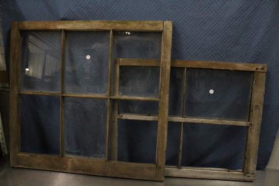 2 Vintage Windows – Smaller has 4 sections Larger one has 6 sections