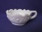 Milk Glass Nappy/Handled Bowl – McKee Glass - Marked “Pres Cut” - 4 1/2”Dia