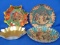 4 Vintage Cardboard/Paper Christmas Bowls: 3 made in Western Germany, 1 in Germany