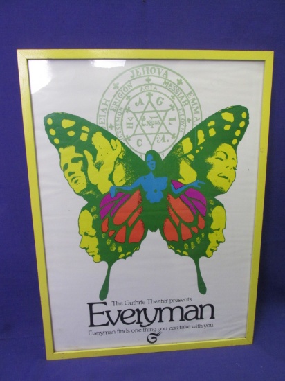 1974/5 Framed Theater Poster – The Guthrie Theater Presents “Everyman” - 19 7/8” x 14 3/4”