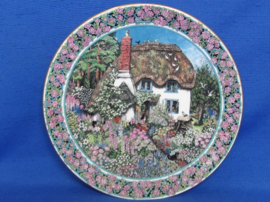 Royal Worcester Bone China Plate “Cottage Gardens” Devonshire Cobb – June