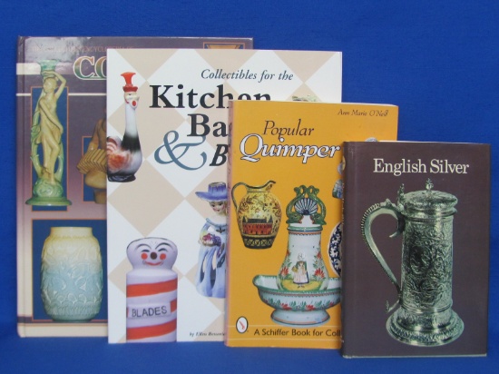 4 Collector Books: Cowan Pottery – Kitchen, Bath & Beyond – Quimper & English Silver