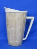 Tan Thermal Pitcher with Woven Design Inside – 9 1/2” tall