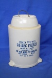 Red Wing Ko-Rec Feeder “Made Only By The Red Wing Potteries, Inc.” - 10” tall wo handle