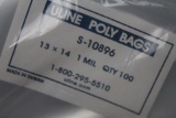 Ready to Use: 100 1 mil 13” x 14” Clear Plastic Bags – sealed in bag