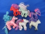 Vintage My Little Pony – Qty 6 (2 white, 1 red, 1 purple, 1 green, 1 pink)
