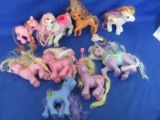 My Little Pony Lot – 2 white, 3 pink, 1 tan, 1 blue, 2 purple – 4 marked My Little Pony