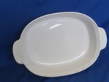 Oval White Casserole Baking Dish – resembling Corning Ware – unmarked