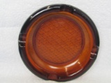 Glass Ashtray: Dark Amber or Root Beer Colored – 6” in diameter – Probably from a Smoking Stand