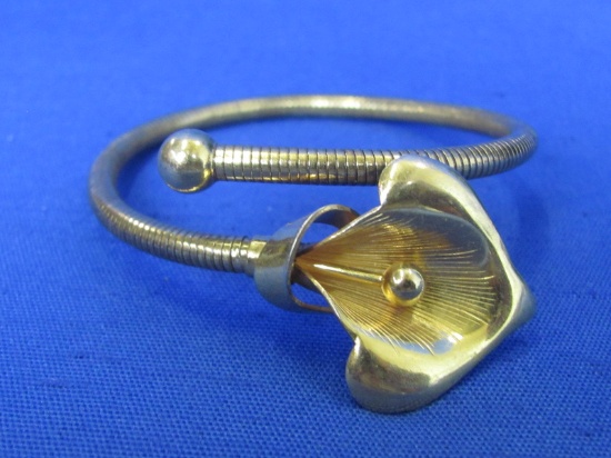Vintage Gold Filled Bracelet by Forestner – Lily Flower