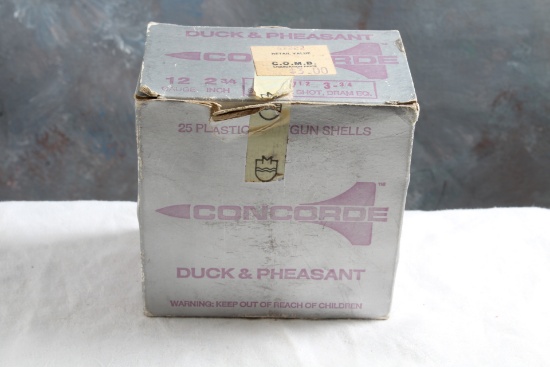 Box of 25 CONCORDE Duck & Pheasant Plastic Gun Shells in Box