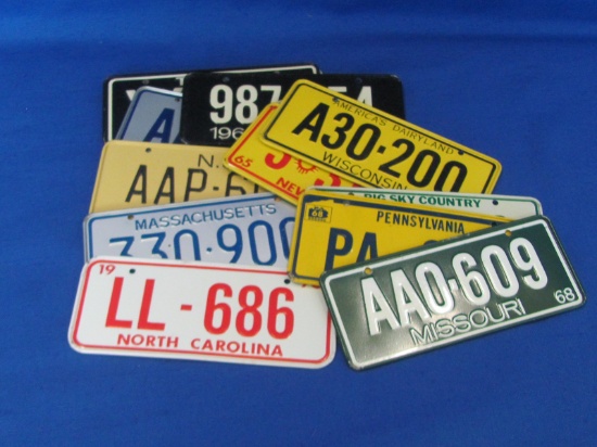 1968-1970 Wheaties Cereal Premium Bicycle State License Plates – (13)