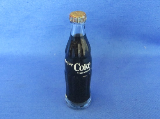 Miniature Glass Coca Cola Bottle With Metal Cap