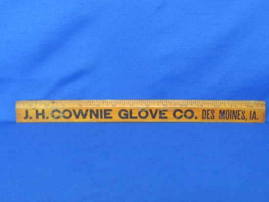 J.H. Cowine Gloves Co. Wood 15” Ruler – Des Moines Iowa