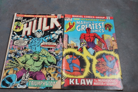 Lot of 2 Comics Code Comic Books 20 Cent Marvel's Greatest Comics Klaw & 25 Cent Marvel The