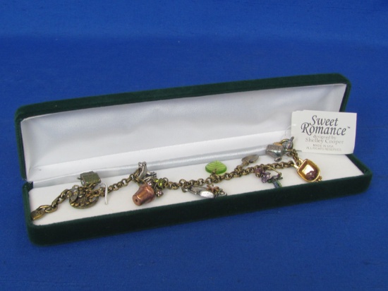 Costume Charm Bracelet – Sweet Romance by Shelley Cooper – Gardening Theme