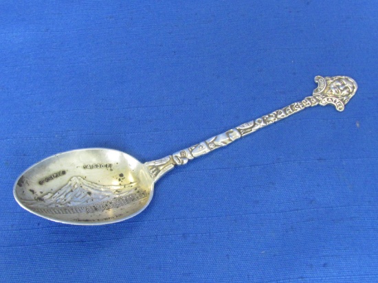 1909 Sterling Silver Souvenir Spoon – Seattle Washington – 5 1/2” long – 19.8 grams