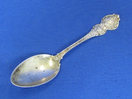 Vintage Sterling Silver Spoon – Pisces February – 5” long – 15.0 grams