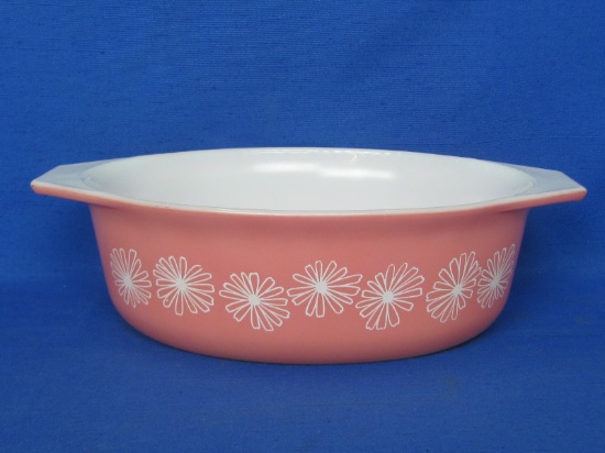 Pyrex “Pink Daisy” Cinderella Casserole Dish – 1 ½ Quart – 10 1/4” long at handles