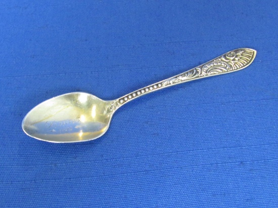 Small Sterling Silver Spoon – Engraved “Xmas 1892”  4” long – 7.3 grams