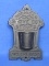 Cast Iron Match Holder “Michigan Stove Co's Stoves are the Best” - 7” long