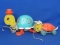 1962 Fisher-Price Turtle Pull Toys #773 & #495