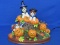 Cute Halloween Decoration – Pumpkins & Puppies – Lights Up – 7 1/4” wide