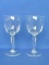 Pair of Elegant Wine Glasses – 6 1/2” tall – Unknown Maker