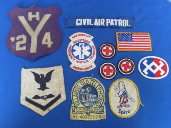 Lot of Vintage Fabric Patches: Spiro Agnew, Billard's Old Telephones, Military & more