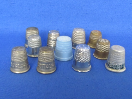 Thimbles: Some Advertising “The Prudential” “I-H Flour” 1 made in Germany, 1 in Japan