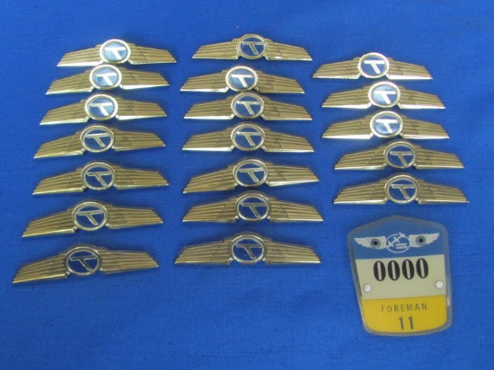 Plastic Eastern Airlines Winged Pins & a Badge from Republic Aviation