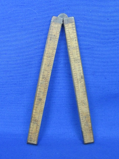 Wood & Brass Folding Ruler – No Maker's Mark that I can see