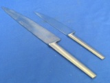 Pair of Stainless Steel Knives – Mid Century Look – Made in Austria – Longer is 15”
