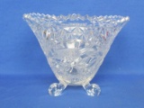 The Byrdes Collection by Hofbauer – Footed Glass Bowl – 7 1/2” in diameter – 5 3/4” tall