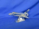 Silver Plated Metal Bank of NASA's First Space Shuttle Columbia